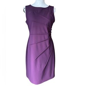 Calvin Klein Melodie Sleeveless Sheath Cocktail Dress Ruched Side Size 12P